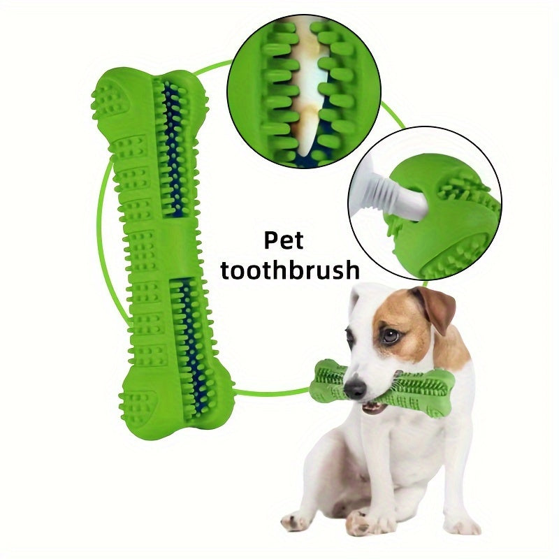 Organic Silicone Dog Toothbrush Toy - Soft, Durable, Non-Toxic Dental Care for Small and Medium Dogs, Natural Teeth Cleaning and Chew Stick