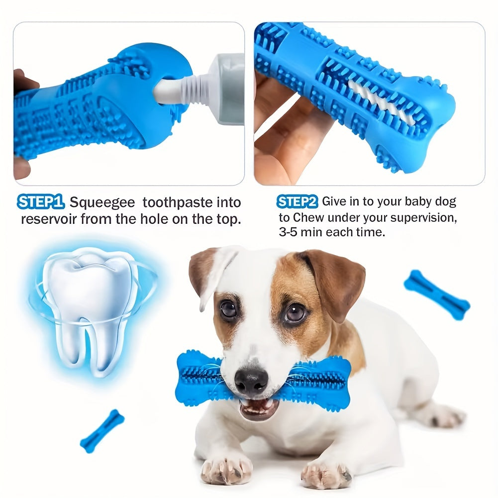 Organic Silicone Dog Toothbrush Toy - Soft, Durable, Non-Toxic Dental Care for Small and Medium Dogs, Natural Teeth Cleaning and Chew Stick